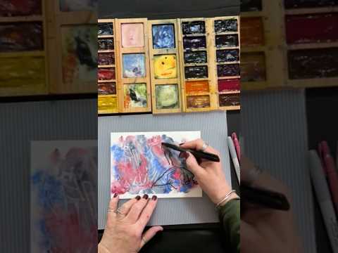 DIY Watercolor Textures: Add Depth with Plastic Wrap