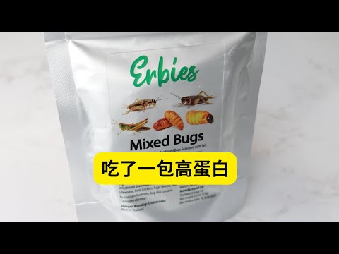 吃的不是虫，那是一包高蛋白。Erbies Mixed bugs tasting taste