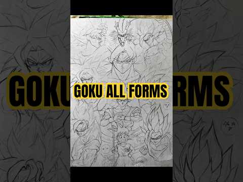 Drawing GOKU all Forms 🗿 #goku #anime #animeart #dragonball