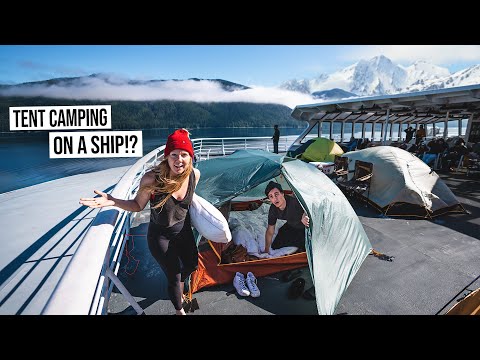 Crazy 3 Day Ferry Cruise TO ALASKA! - We Tent Camped on the Boat Deck?? (FULL TOUR!)