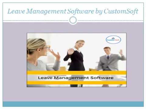 Leave Management Software by CustomSoft