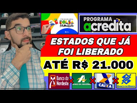 ACREDITE! EMPRÉSTIMO PARA QUEM É DO BOLSA FAMÍLIA E CADÚNICO! ESSES ESTADOS JÁ LIBERARAM?