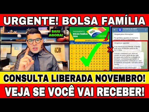 BOLSA FAMÍLIA NOVEMBRO: CONSULTA LIBERADA! SAIU QUEM VAI RECEBER O BOLSA FAMÍLIA EM NOVEMBRO