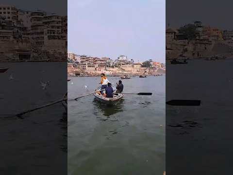 Isn't it peaceful 🤍 | River Ganga, Banaras | #boating #ganga #india