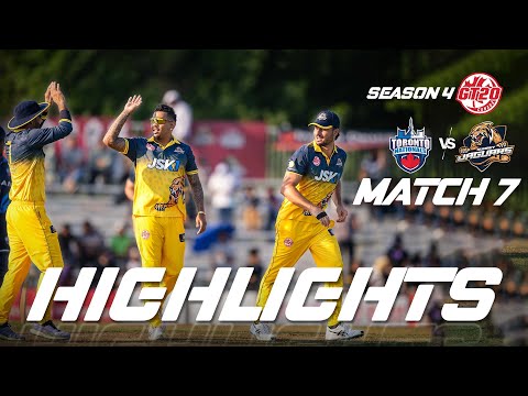 GT20 Canada Season 4 | Match - 7 | Toronto Nationals vs Surrey Jaguars | Highlights