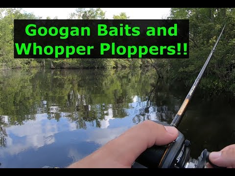 Googan Baits, Berkley Choppo and Whopper Plopper bass fishing!! Catch and Cook