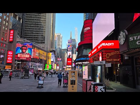 🥶 Arctic Blast Times Square and Midtown Morning Walk NYC LIVE 12°F/-11°C | Christmas in New York