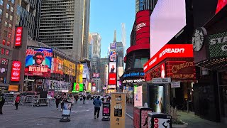 🥶 Arctic Blast Times Square and Midtown Morning Walk NYC LIVE 12°F/-11°C | Christmas in New York