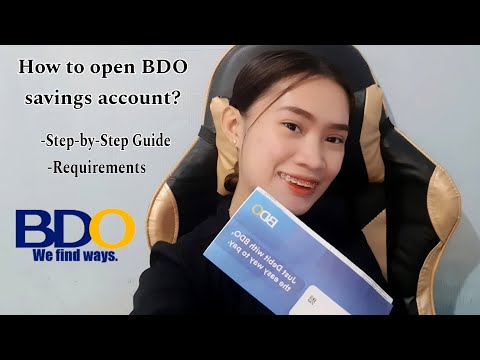 How to open BDO savings account? | Cleah Araujo Belloga