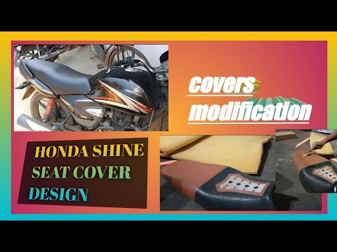 Honda shine bike seat cover modified  How to make shine bike seat cover   सीट कवर कैसे लगाये