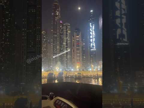 Night view in Dubai #dubaitrip #dubai #nightview #vibes #explorepage #explore #worldtour #yachtride