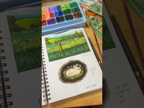 First time try gouache. Drew this in 1 week. Tutorial by Chao