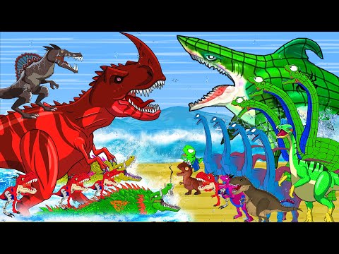 BRACHIOSAURUS GODZILLA Evolution of DINOSAUR Spinosaurus Sharkzilla: King Monster Megalodon in Fisch