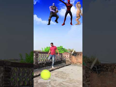 Ball to Spiderman,Thanos, Aliandance,Alian #shortsvideo #funny #ytshorts