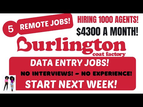 Burlington Hiring! 1000 Agents Needed ASAP Data Entry Remote Jobs No Interview No Experience