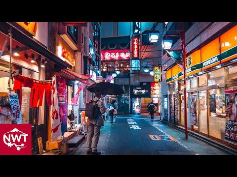 Relaxing walk on a windy night in Tokyo Jiyugaoka 2020, June - 4K