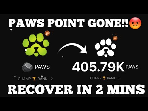 PAWS POINT GONE - How To Successfully Recover PAWS Point In 2 Mins