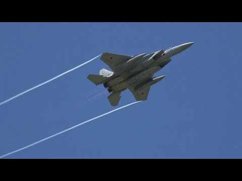 札幌航空ページェント2016 F-15J 203SQ 編隊飛行&機動飛行