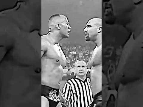 Goldberg and The Rock face to face 🔥 🔥 #shorts #wwe