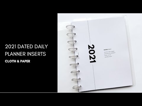 NEW PLANNER INSERTS! 2021 Dated Daily Demo | Cloth & Paper