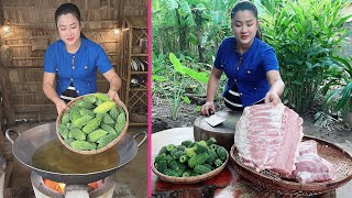 Yummy bitter gourd cooking with country style - Cooking with Sreypov