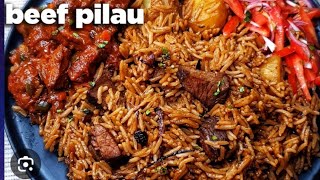 PILAU RECIPE // HOW TO COOK PILAU / SWAHILI PILAU // HOW TO COOK PILAU WITH MEAT / MEAT PILAU RECIPE