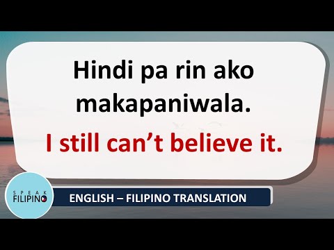 USEFUL FILIPINO PHRASES with "PA" (English - Tagalog)