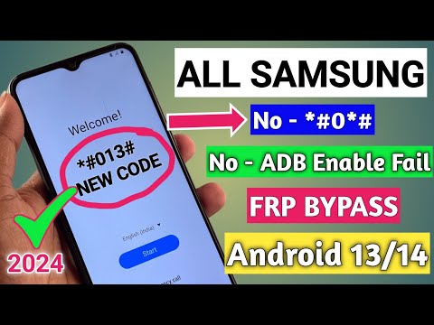 Finally-No *#0*# All Samsung Android 13/14 FRP Bypass 2024 Enable Adb Fail - One Click New Tool 2024