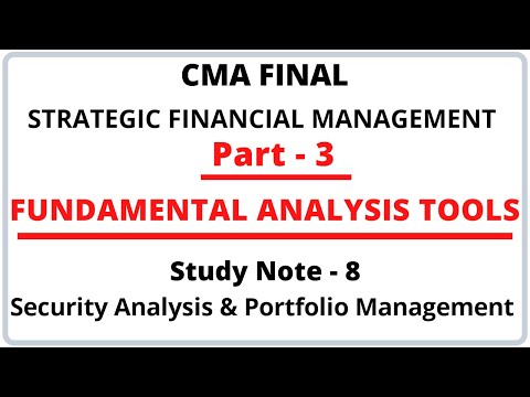 Fundamental Analysis Tools | Security Analysis | Strategic Financial Management | CMA Final