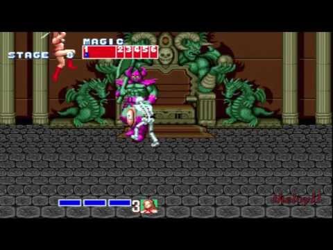 Golden Axe - Stage 8 - Final Boss battle vs. Death Bringer & finale