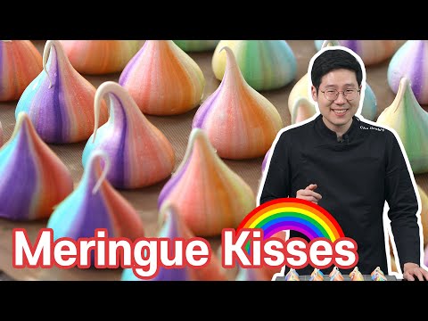 Rainbow Meringue Kisses | The Best Meringue Cookie