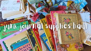 Estate sale haul (LOTS of junk journaling supplies!)