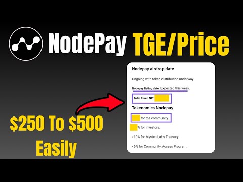 NodePay TGE\PRICE Is Here! | TGE And Expected Price Of NodePay | Full Details