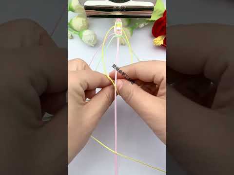 Macaron single row beads, rope braiding skills sharing, simple braiding bracelet tutorial, hand-