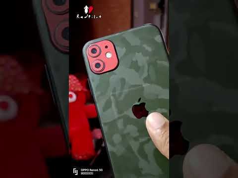 iPhone 11 Skin (Red & Camouflage)