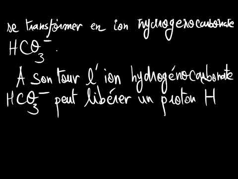 Les transformations acide-base, couple acide-base de l'acide carbonique