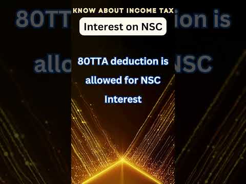 NSC Interest Income tax benefits | #nsc #taxfiling #nationalsavingscertificate #itrfiling