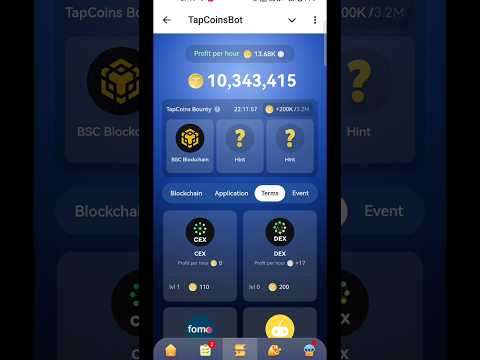 TapCoin Daily Bounty Code 13 September #tapcoinbounty #tapcoinsdailykombo