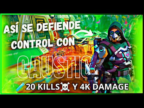 ¡Así se domina el modo Control con 🧪Caustic! 20 kills☠️ y 4K de daño en Apex Legends - Jeremy Wolf