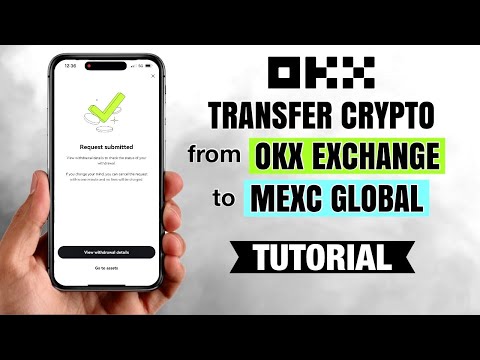 How to TRANSFER crypto from OKX Exchange to MEXC Global | App Tutorial