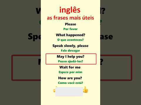 Inglês. Aprenda frases mais úteis em inglês para principiantes!