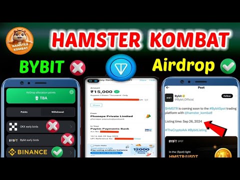 Hamster Kombat Bybit exchange| HamsterKombat Airdrops , Withdrawal & listing |