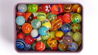 Collector's Series Assorted Marbles Set in Tin Box, "Multi Galactic"