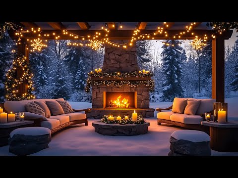 Christmas Serenity 🎄 Smooth Holiday Jazz Tunes and Crackling Fireplace Ambience 🎁