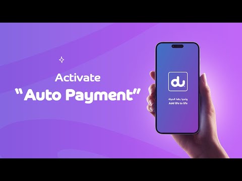 How to activate Auto payment on the du App