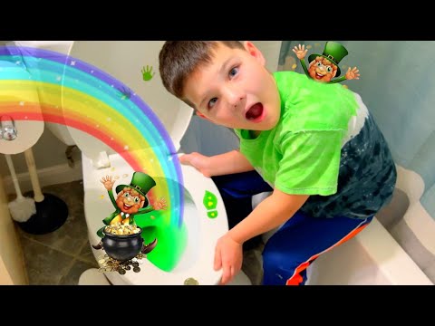 CALEB caught a Leprechaun in his DIY Leprechaun Trap For Kids 🌈