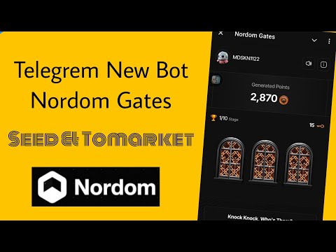 Nordom Gates Telegram Bot | Nordom Gates Airdrop collaborate Seed & Tomarket | MoonbiX Update