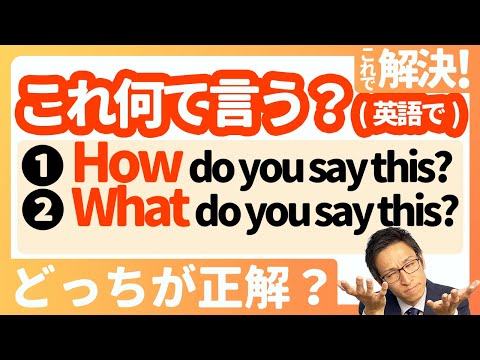 【"How?/What?" do you say?】スッキリ整理！これでもう間違えない！