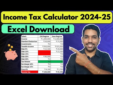 Income Tax Calculator 2024-25 Excel DOWNLOAD | New vs Old Tax Regime