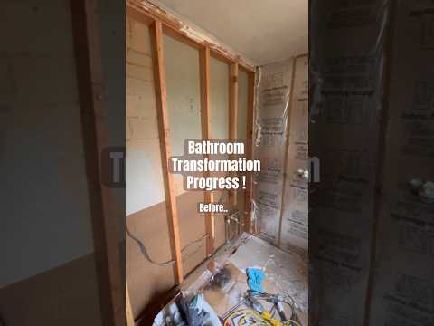 Today on the Homestead: Bathroom Transformation Progress | From Gutted to Almost Done! #shorts